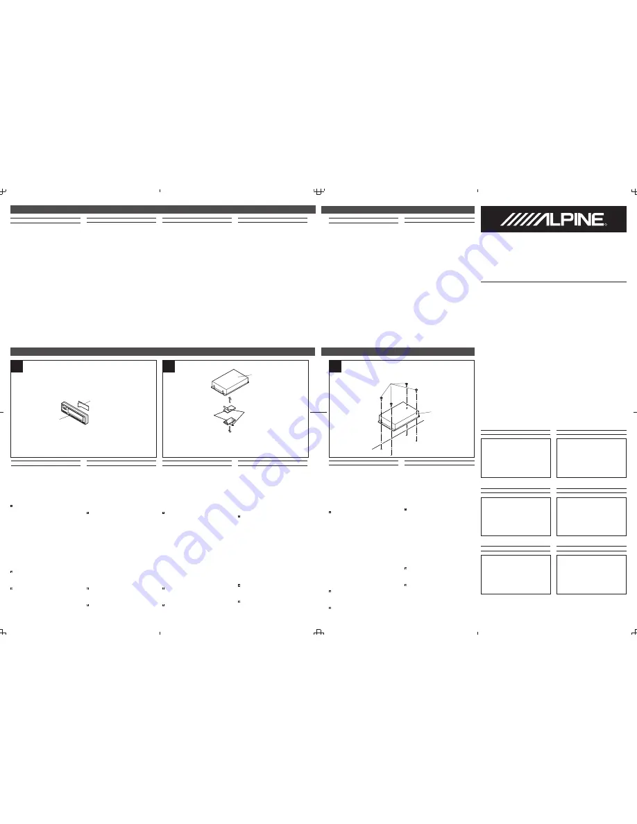 Alpine ERA-G320 Manual For Installation And Connections Download Page 1