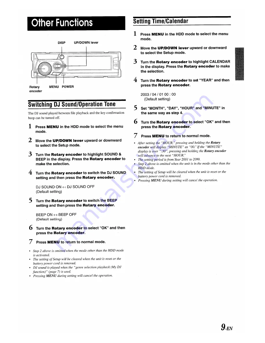 Alpine HDA-5460 Owner'S Manual Download Page 10