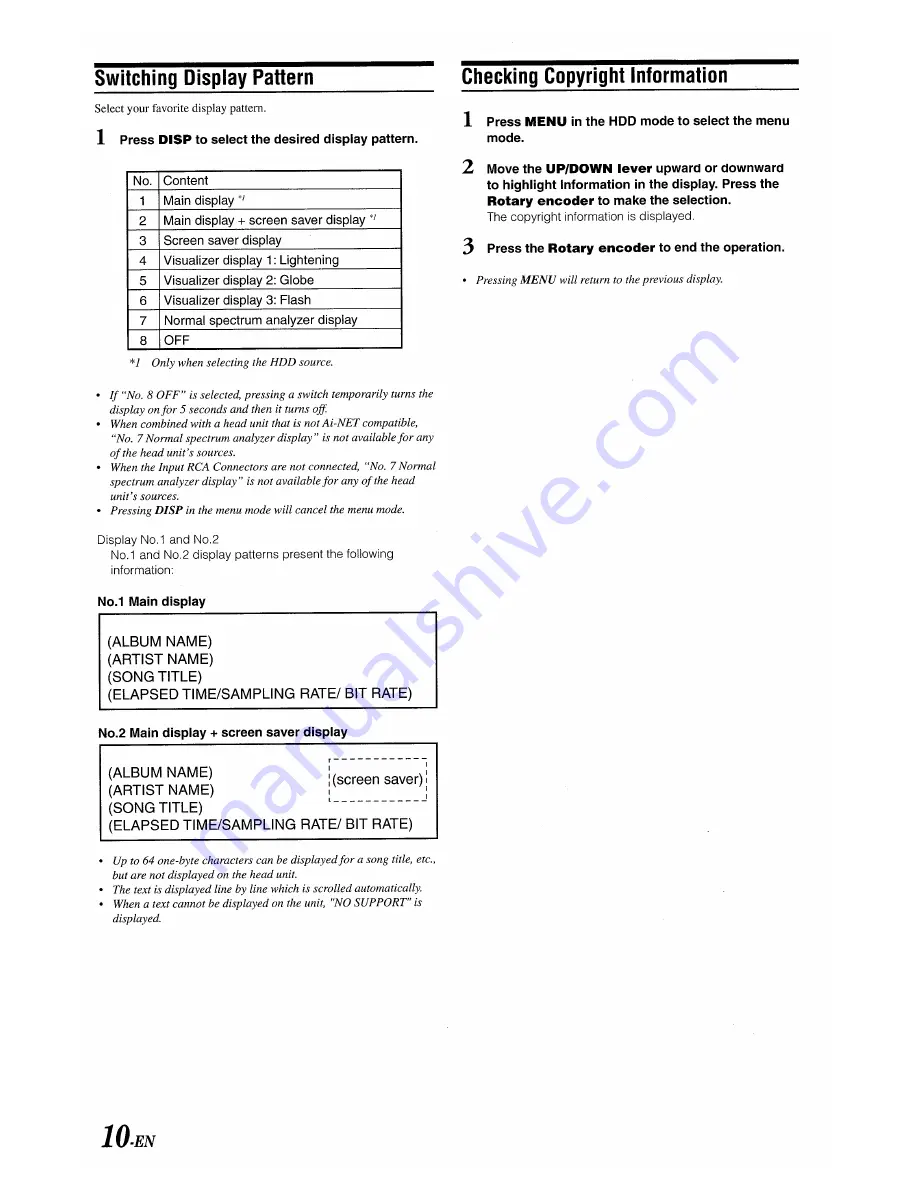 Alpine HDA-5460 Owner'S Manual Download Page 11