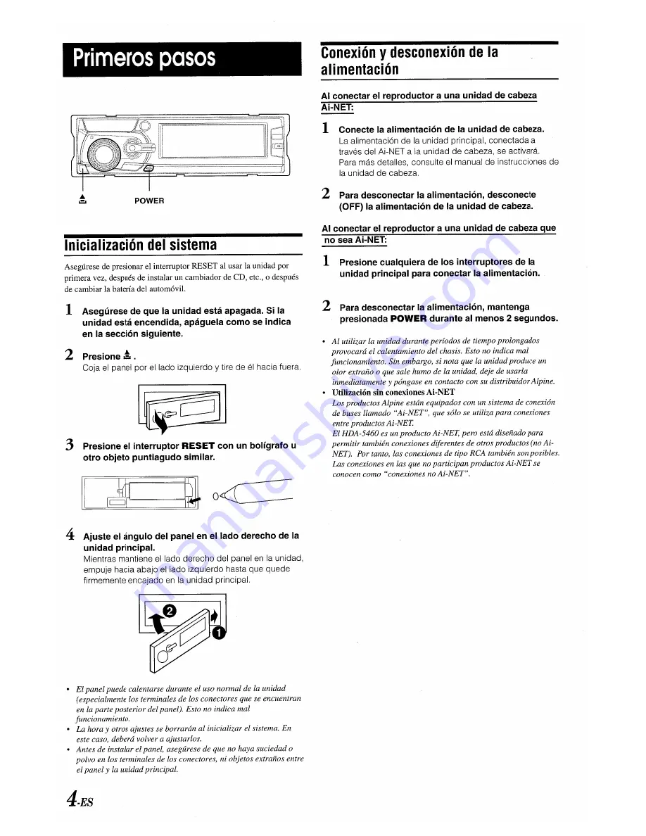 Alpine HDA-5460 Скачать руководство пользователя страница 42