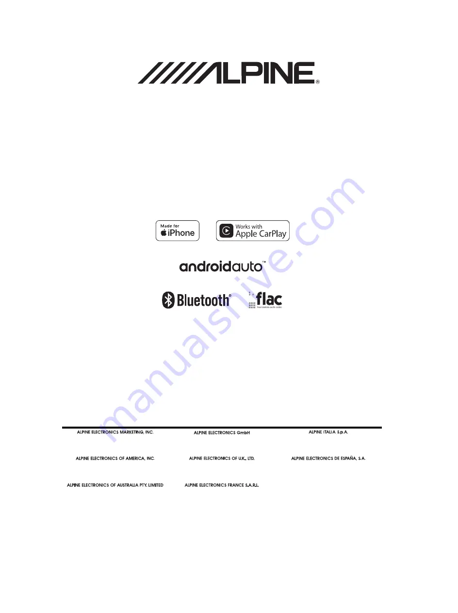 Alpine iLX-W650E Owner'S Manual Download Page 1