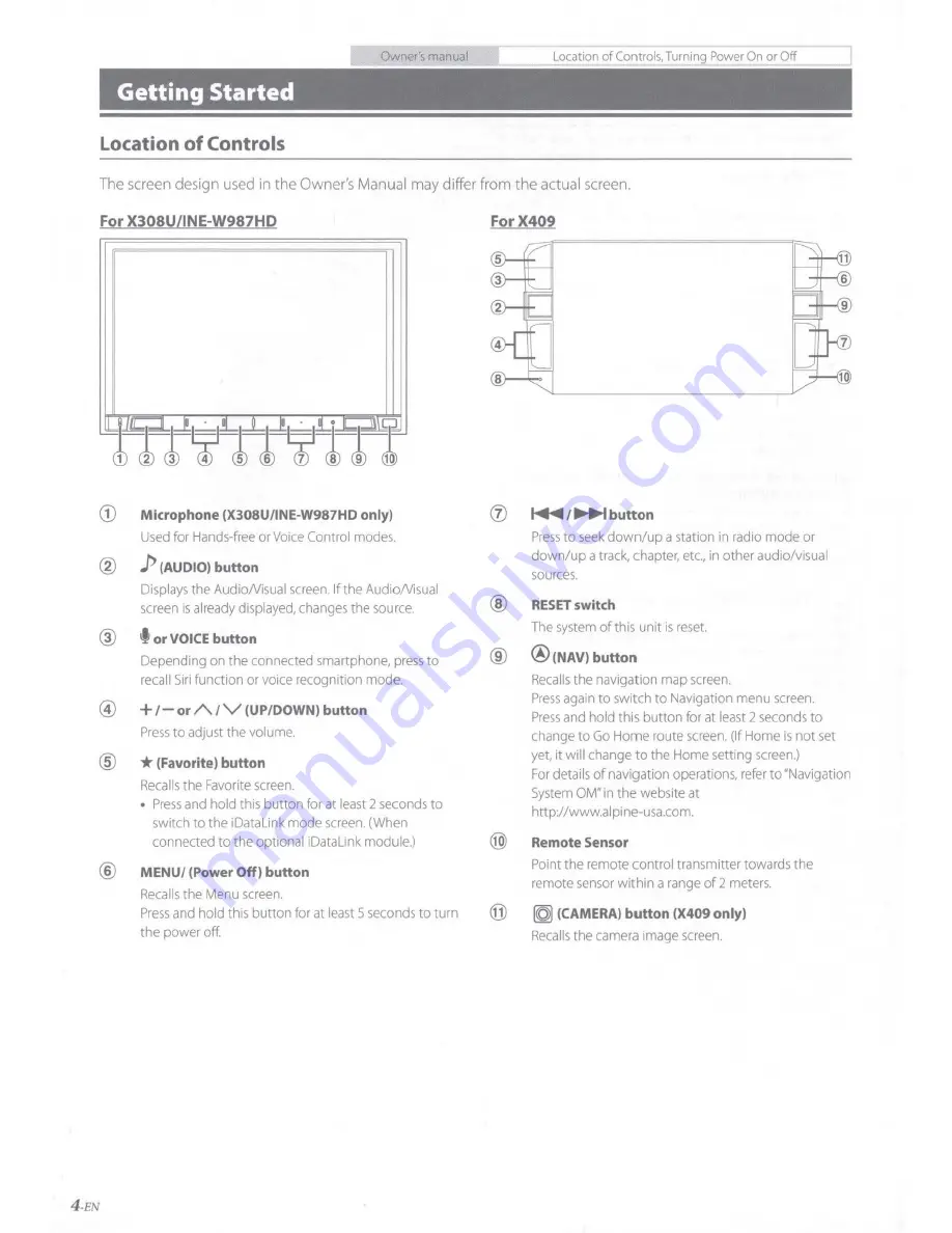 Alpine INE-W987HD Owner'S Manual Download Page 141