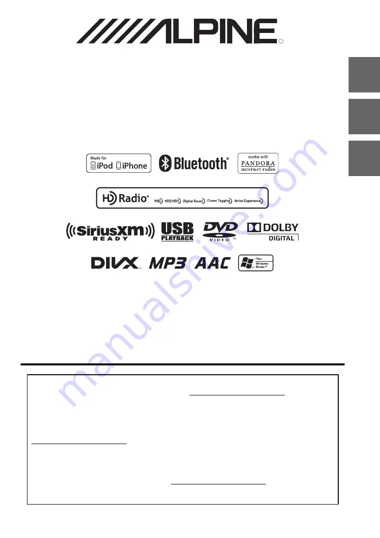 Alpine IVE-W535HD Owner'S Manual Download Page 1