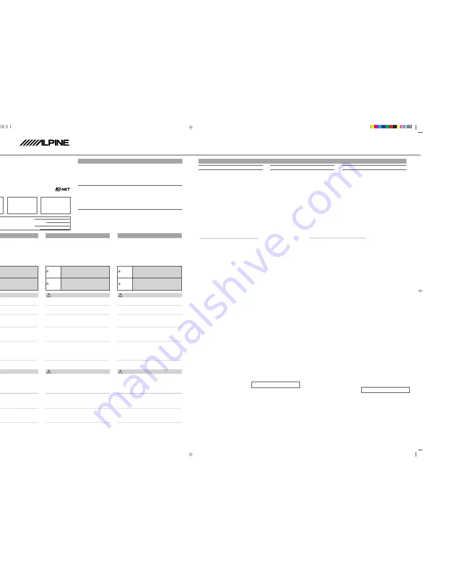 Alpine KCA-410C Owner'S Manual Download Page 1