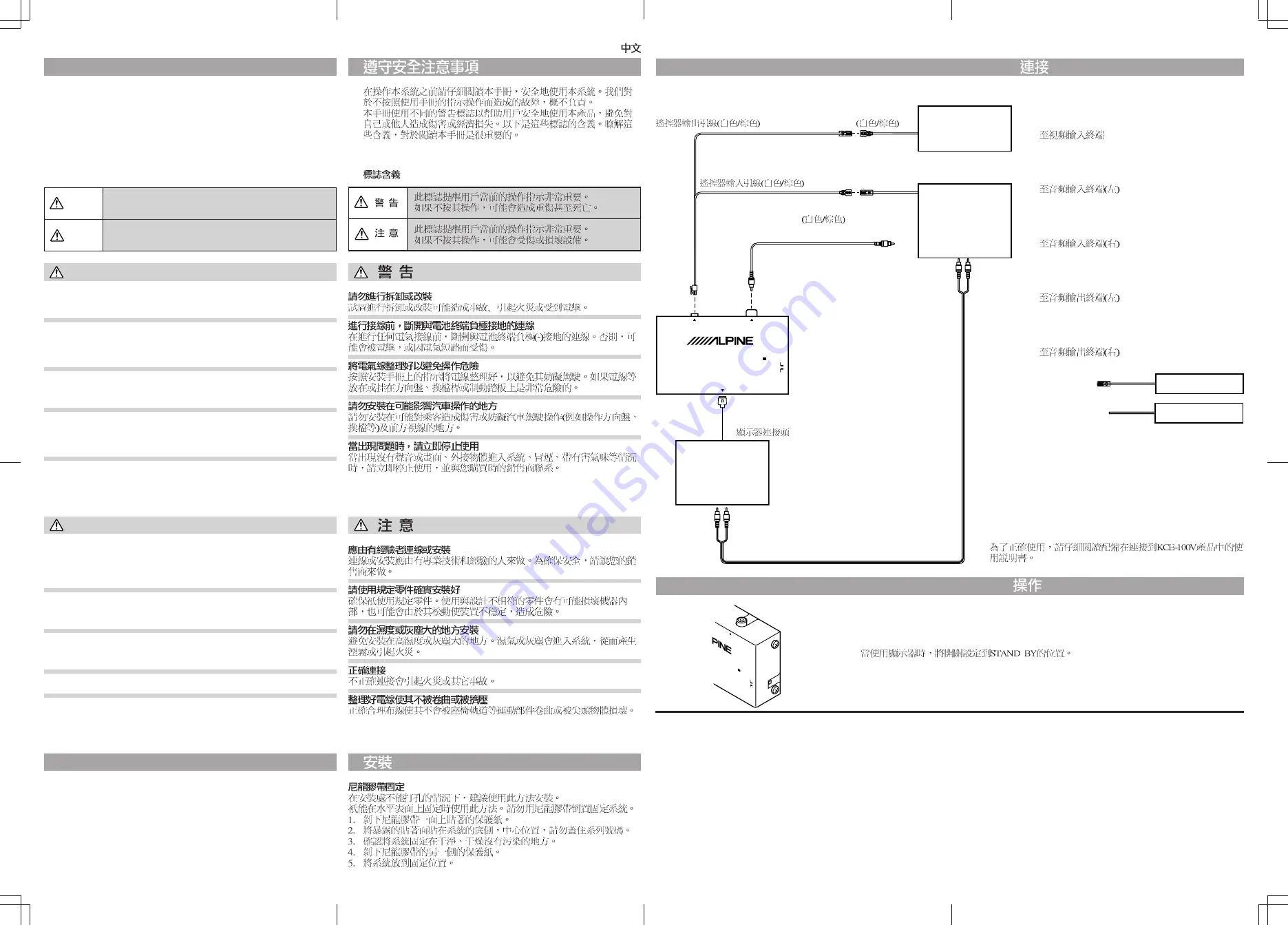 Alpine KCE-100V Owner'S Manual Download Page 2