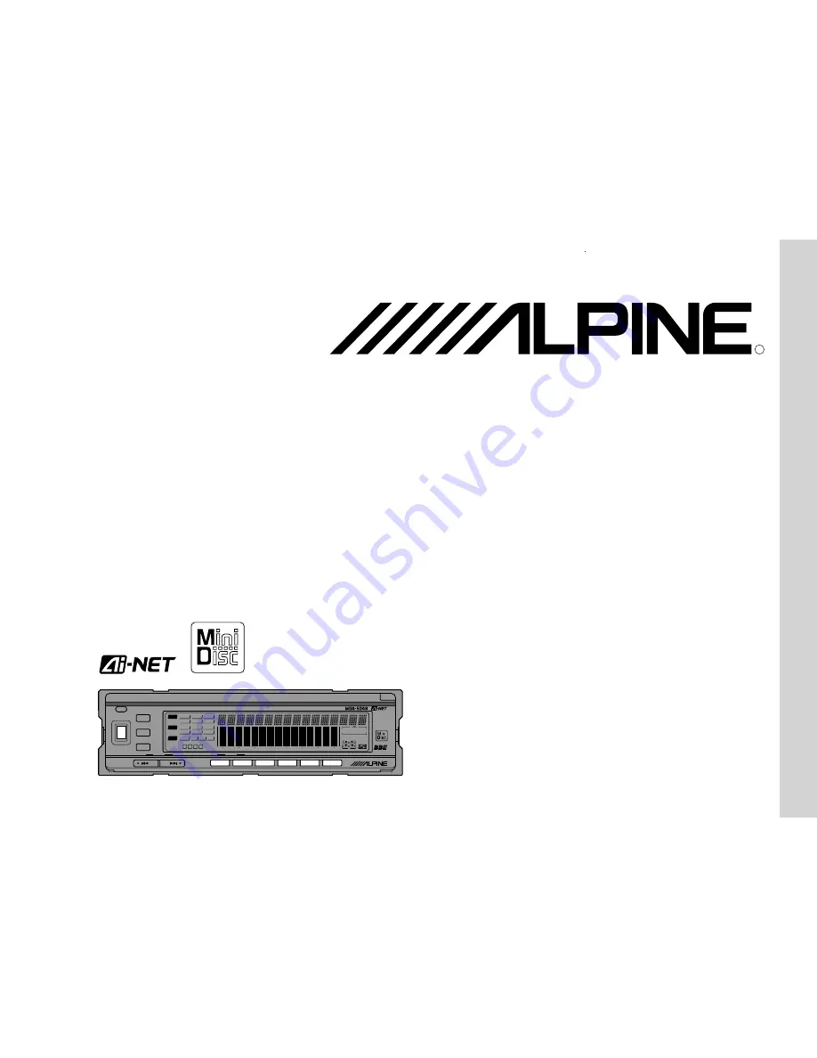 Alpine MDA-5048 Скачать руководство пользователя страница 1