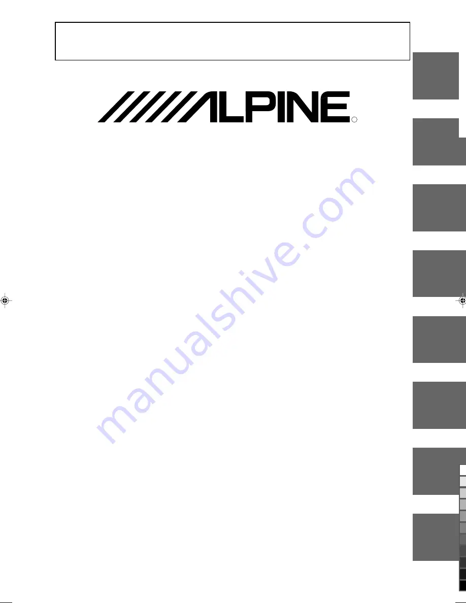 Alpine NVD-T334 Owner'S Manual Download Page 1