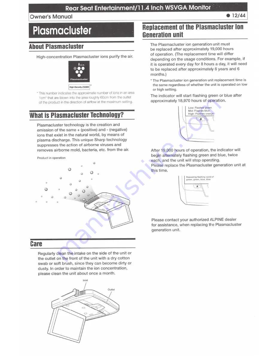 Alpine PKG-RSE4AP Owner'S Manual Download Page 12