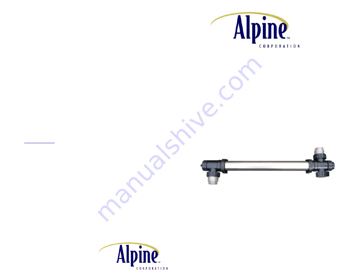 Alpine PLUV10800 Quick Manual Download Page 1