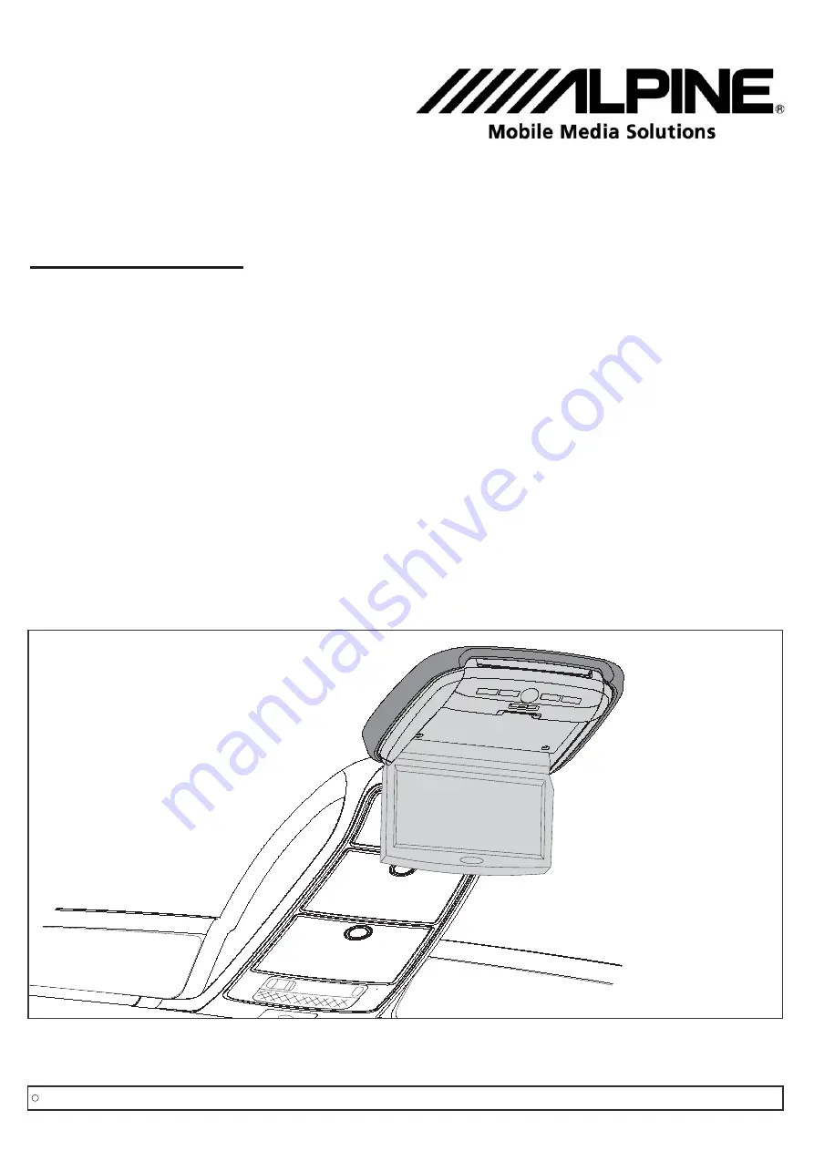 Alpine RSE-K100TN Mounting Instructions Download Page 1