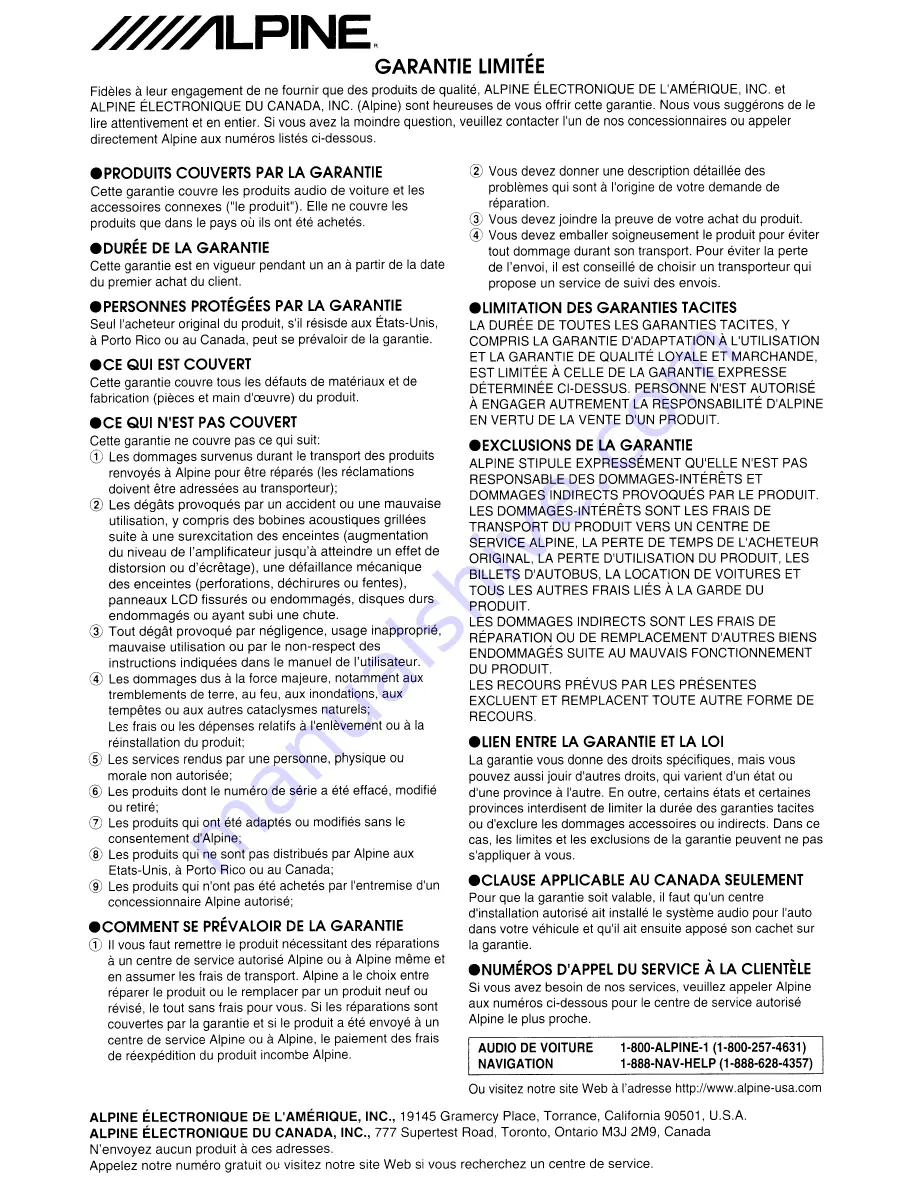 Alpine SPS-619 Manual Download Page 6