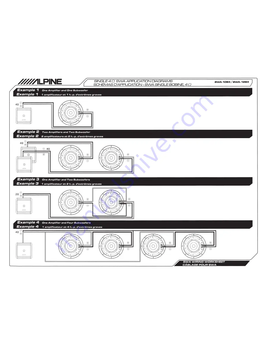 Alpine SWA-10S4 Скачать руководство пользователя страница 3