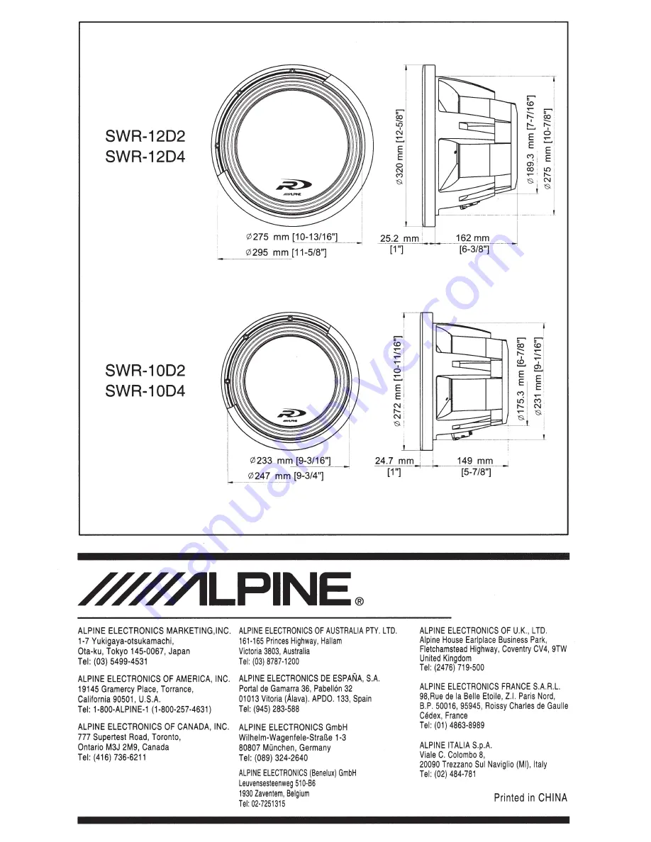 Alpine SWR-1002 Application Manual Download Page 6