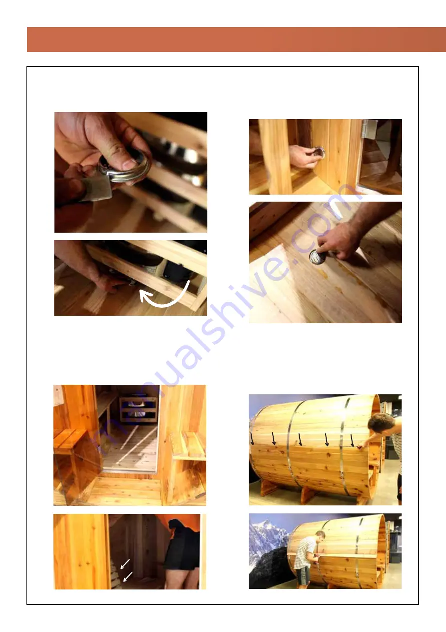 Alpinespas Cedar Barrel Sauna Assembly Manual Download Page 26