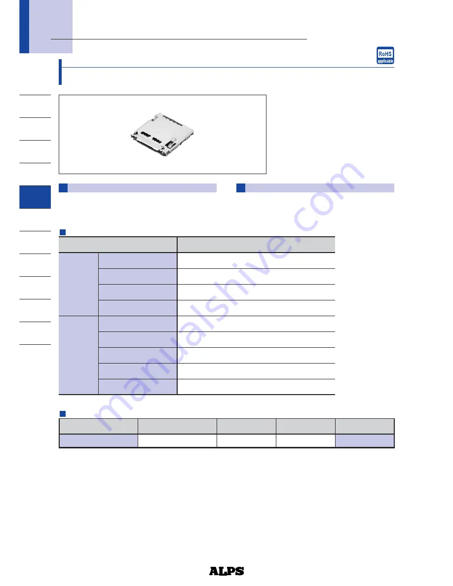 Alps Electric SCNA Series Specification Download Page 1