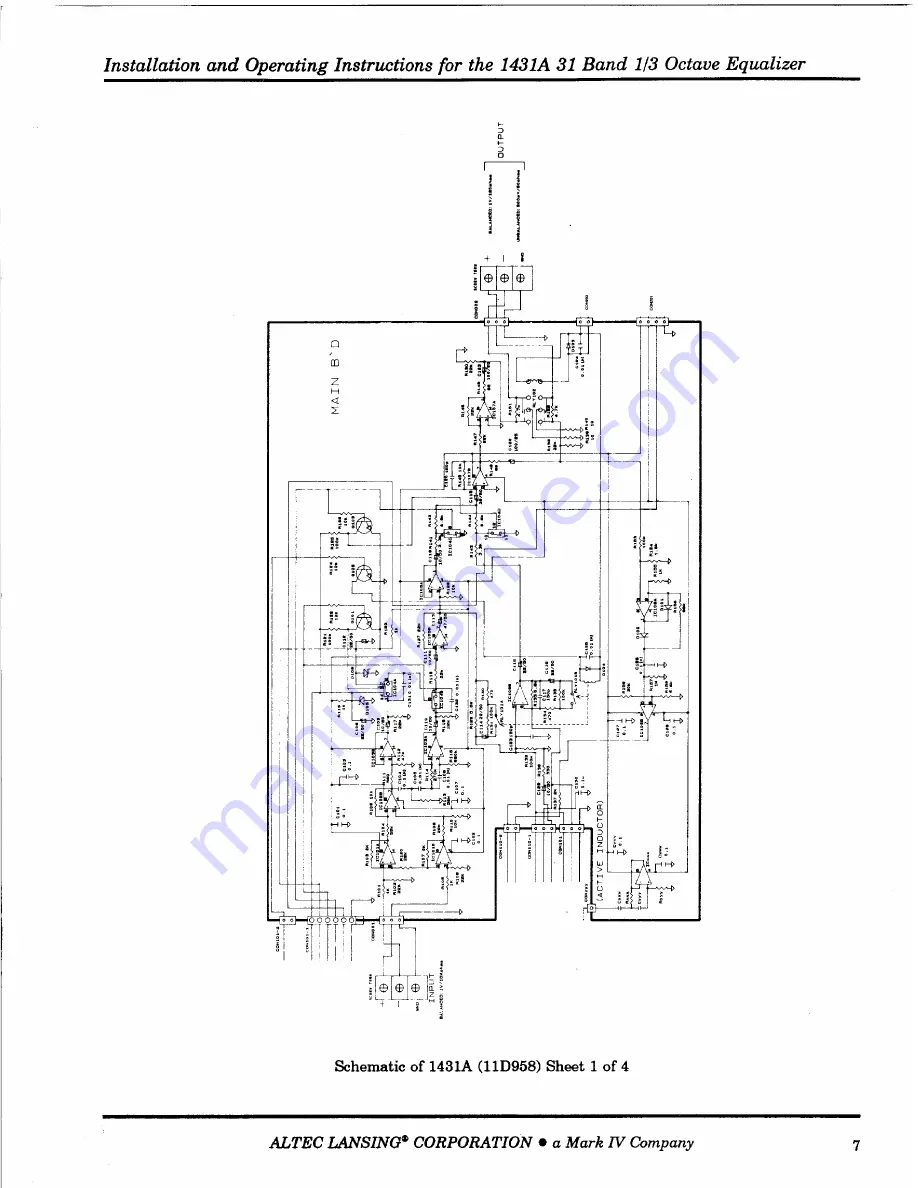 Altec Lansing 1431A SIGNAL PROCESSING Manual Download Page 13