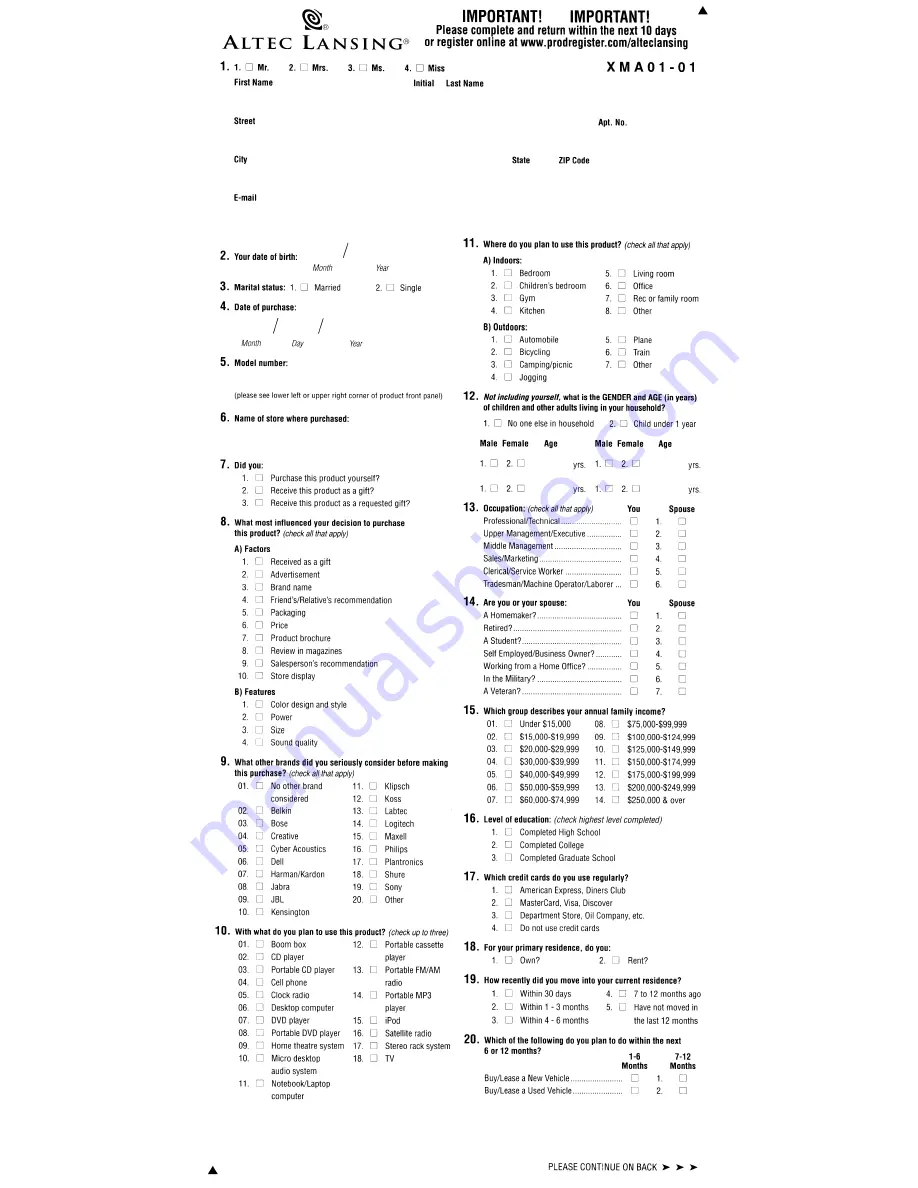 Altec Lansing FX4021 - SELL-SHEET Скачать руководство пользователя страница 10