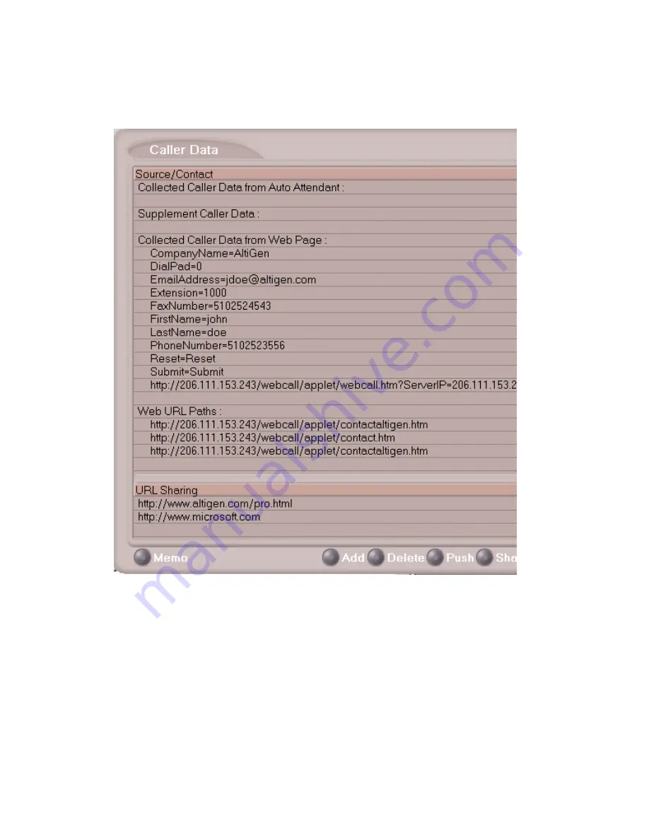 Altigen AltiContact Manager Version 4.6 Administration Manual Download Page 446