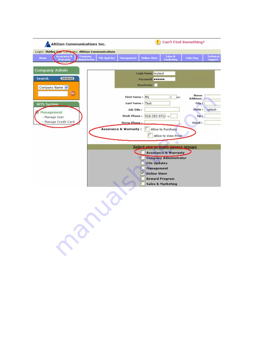 Altigen AltiWare ACC 5.1 Administration Manual Download Page 40