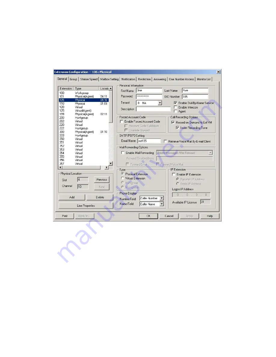 Altigen AltiWare OE 4.6 Administration Manual Download Page 252