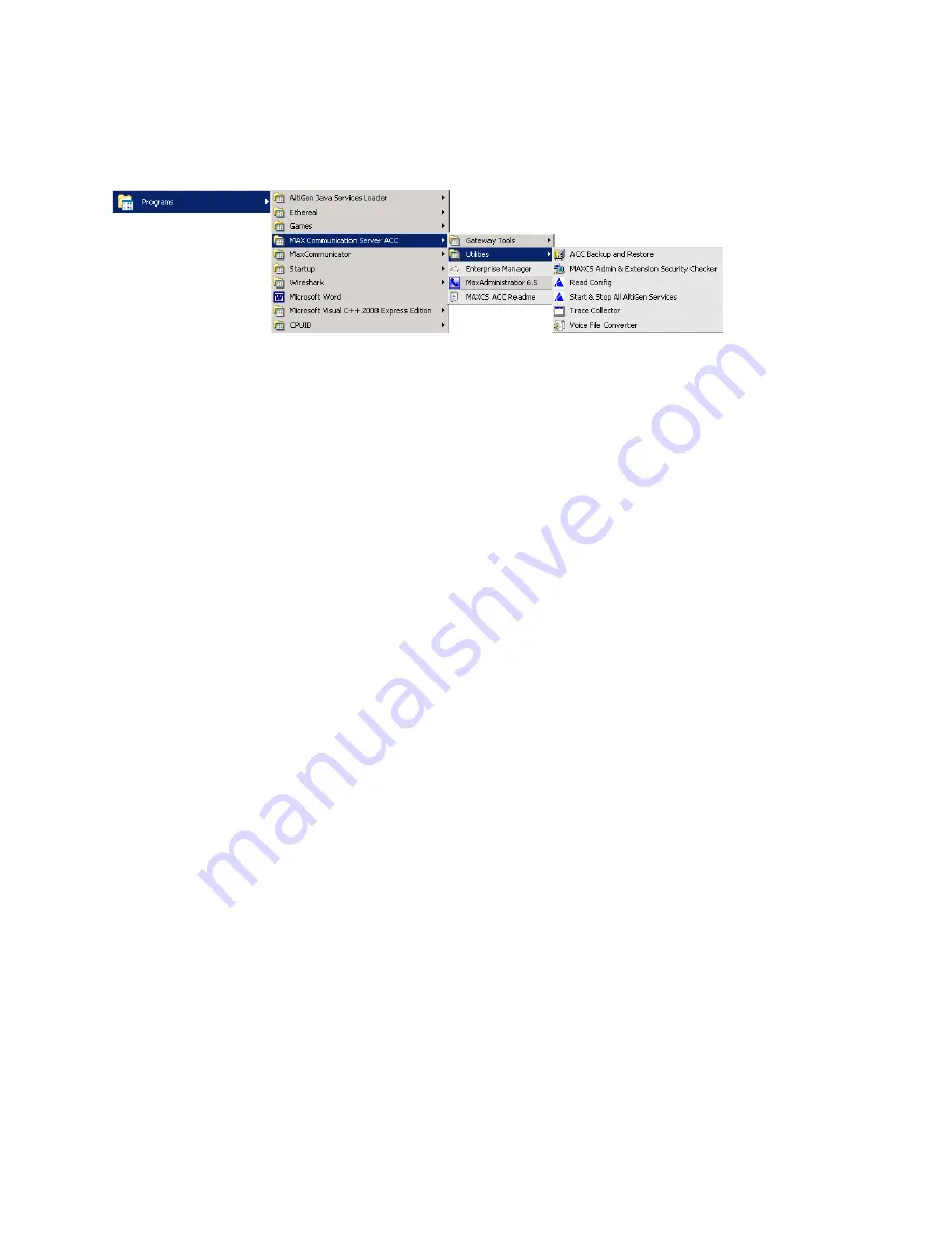 Altigen MAX Communication Server ACC 6.5 Administration Manual Download Page 58