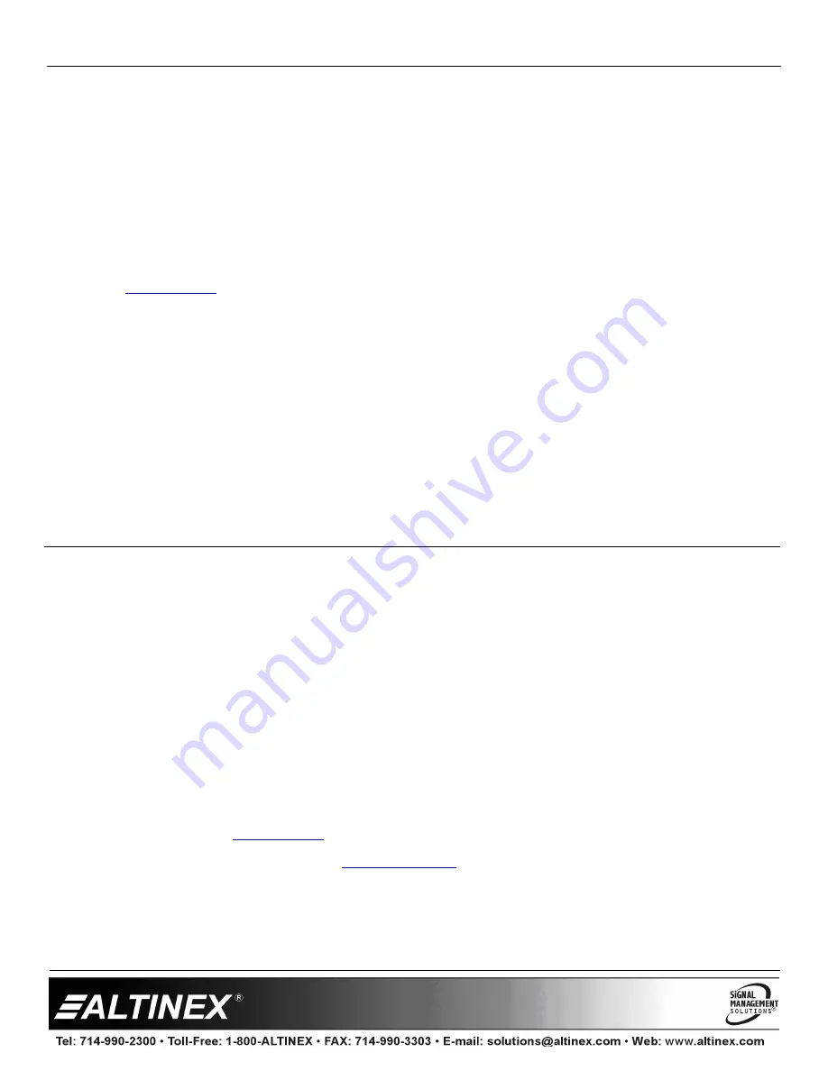 Altinex MT306-501 User Manual Download Page 1