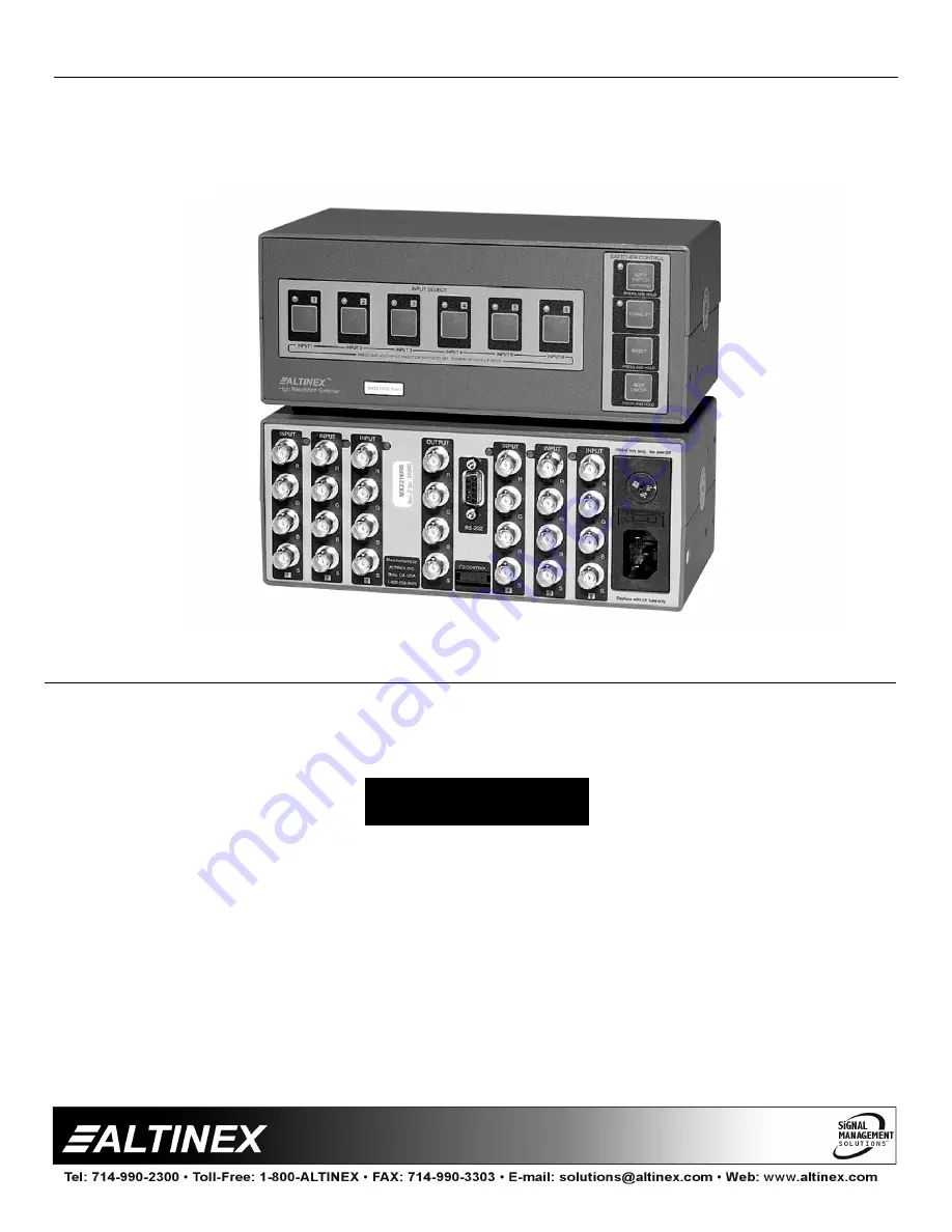 Altinex MX2216RM User Manual Download Page 1