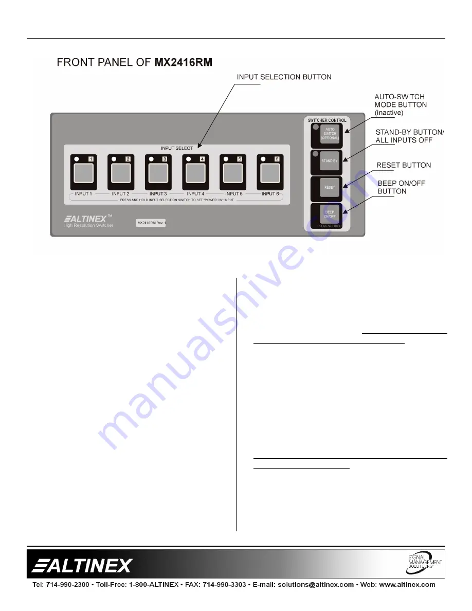 Altinex MX2414RM User Manual Download Page 6