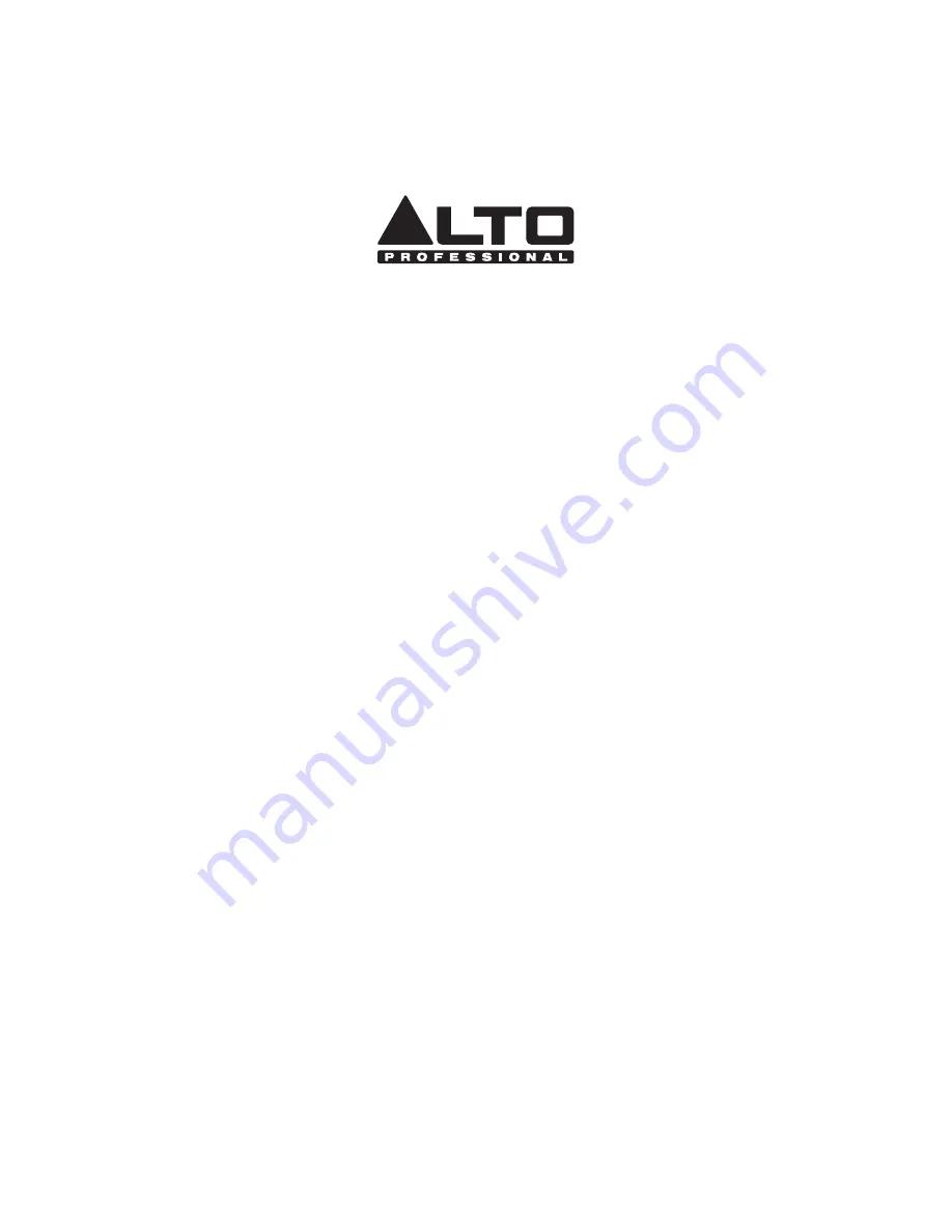 Alto Professional SXA18P Quick Start Manual Download Page 1