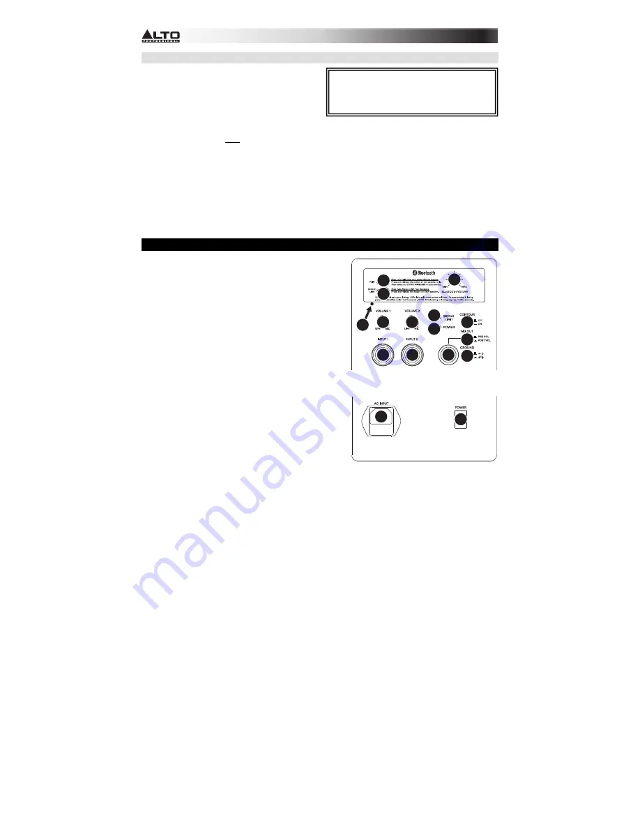 Alto Professional TRUESONIC TS115W Quick Start Manual Download Page 10