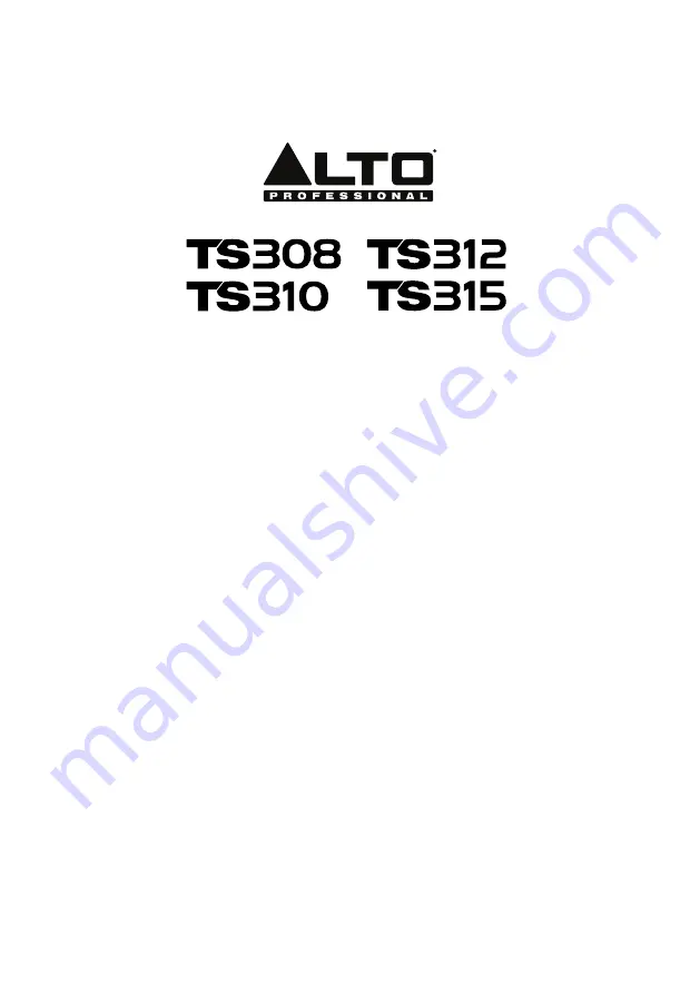 Alto Professional TS308 User Manual Download Page 1