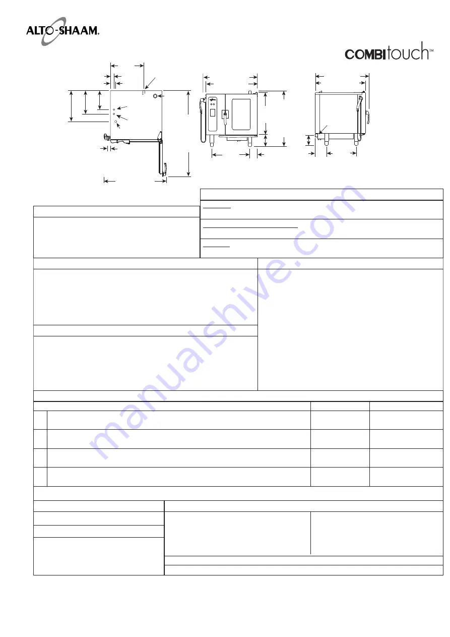 Alto-Shaam 10 10 Installation Manual Download Page 11