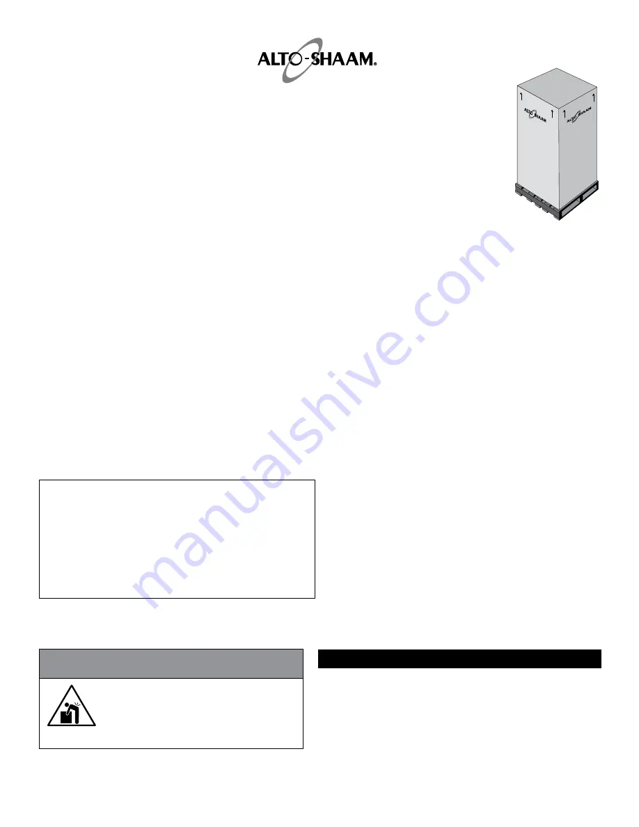 Alto-Shaam 100-HW/D4 Installation Operation & Maintenance Download Page 3