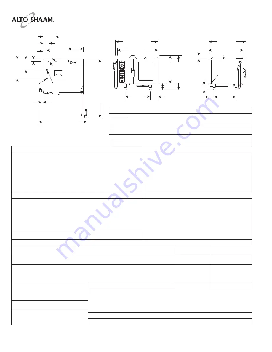 Alto-Shaam COMBITOUCH SERIES 6 10ESG Скачать руководство пользователя страница 2