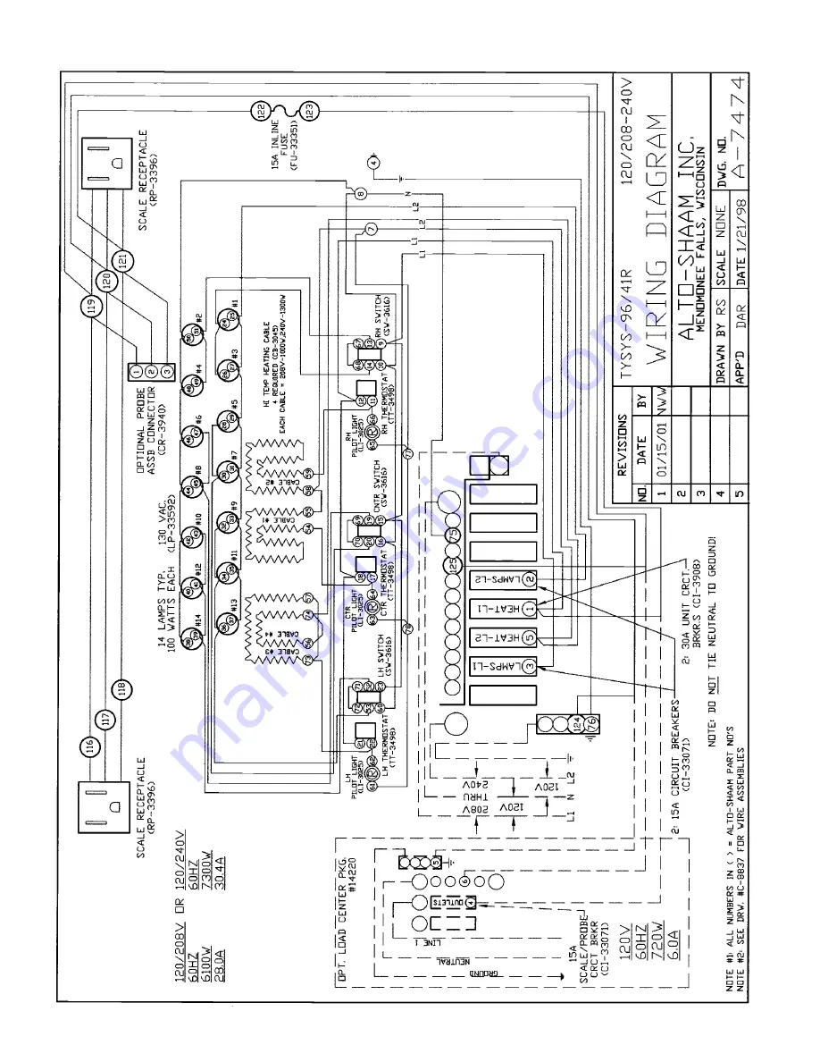 Alto-Shaam TY-96 Operation And Care Manual Download Page 37