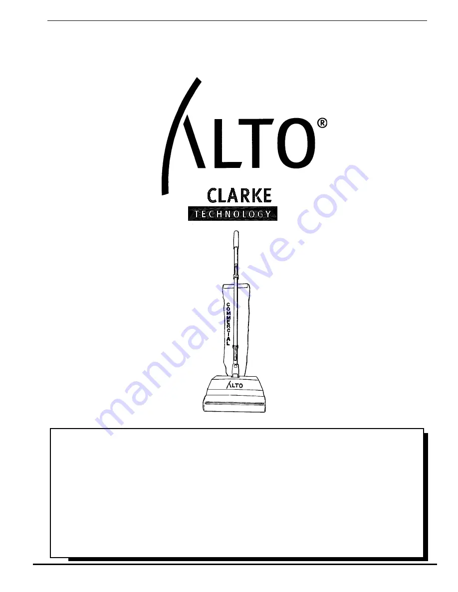 Alto 560 B Operator'S Manual Download Page 1