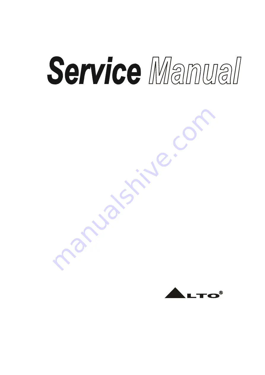 Alto ACL8 Service Manual Download Page 1