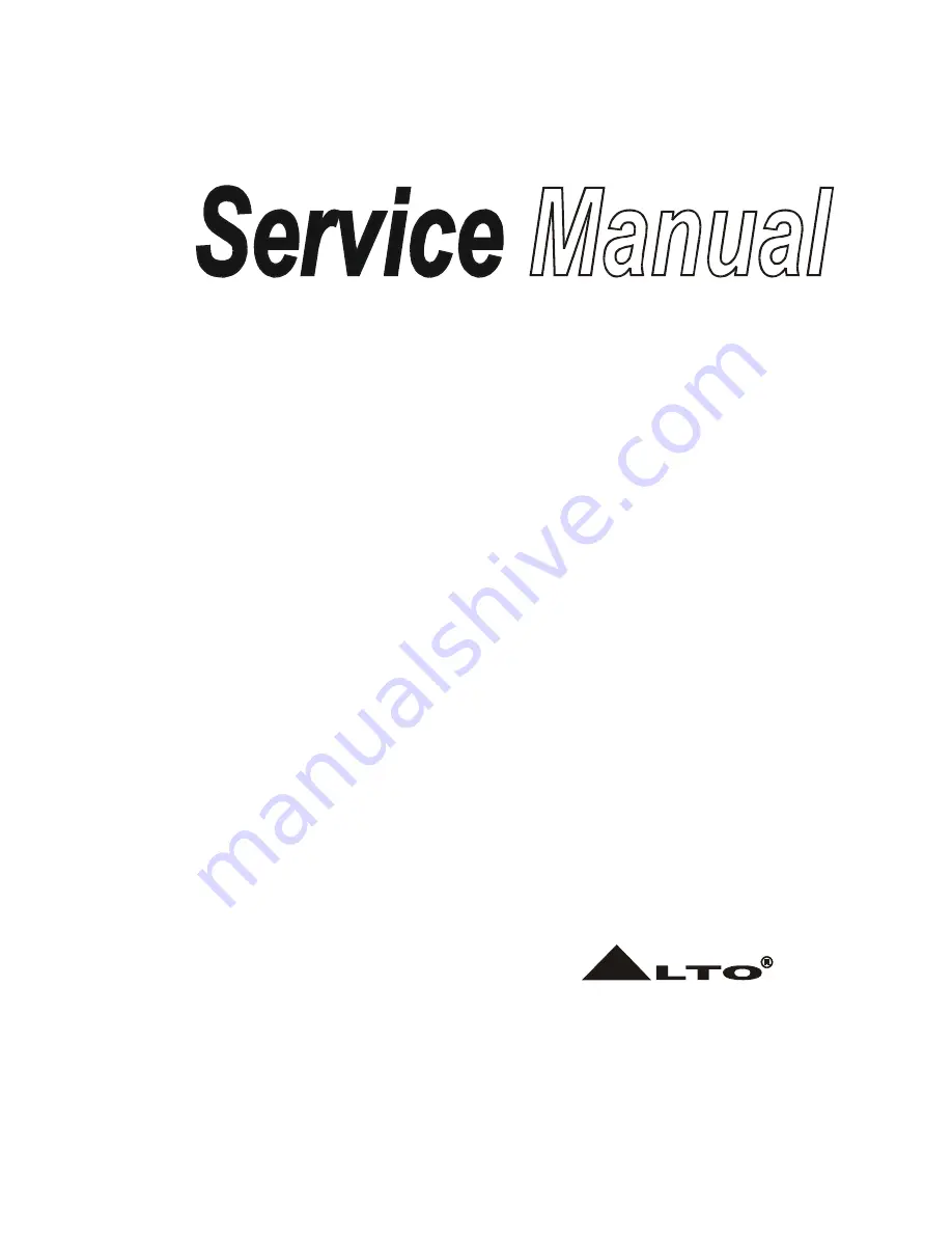 Alto ALTO-Q Service Manual Download Page 1