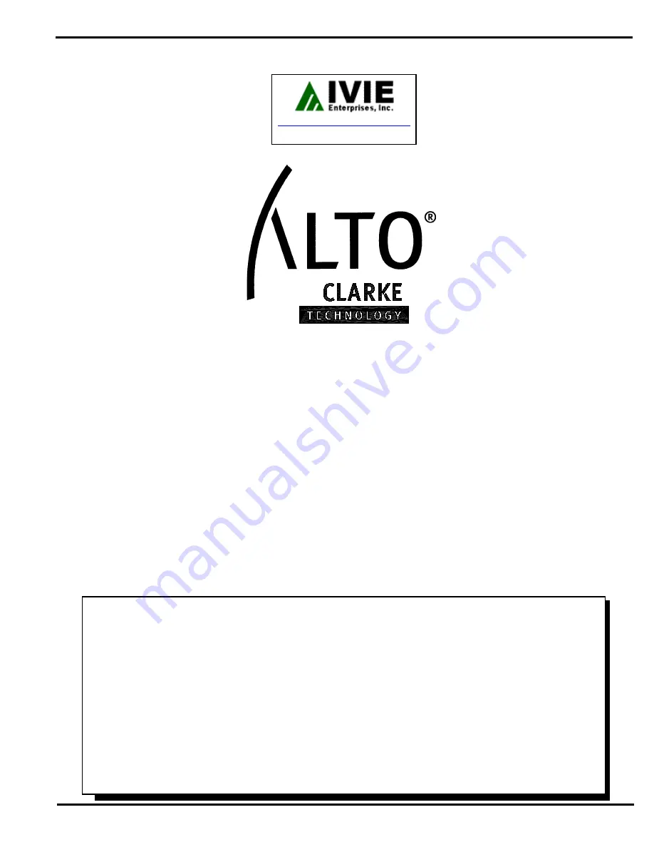 Alto STV-20 Service Manual Download Page 1