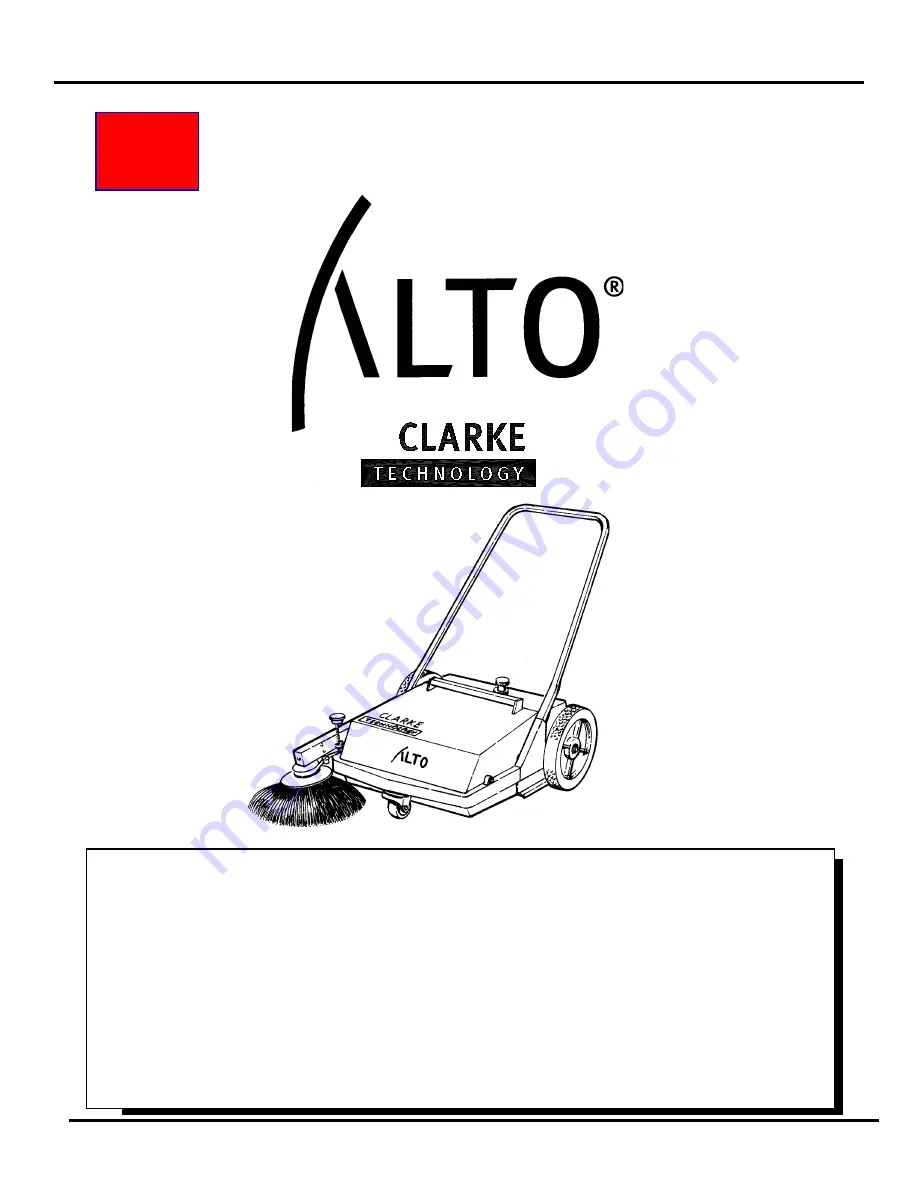 Alto Sweeper PS-27 Operator'S Manual Download Page 1