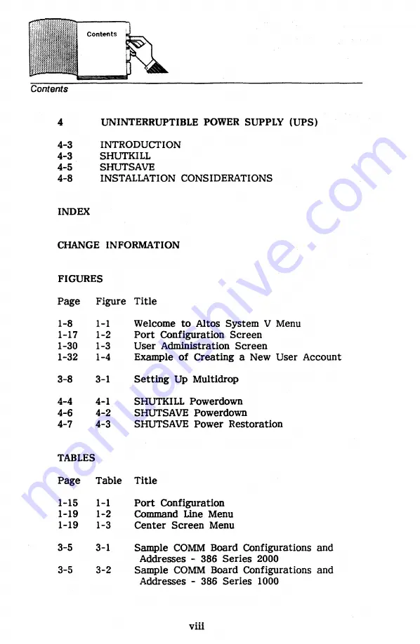 Altos Computer Systems V  386 Series Installation Manual Download Page 12