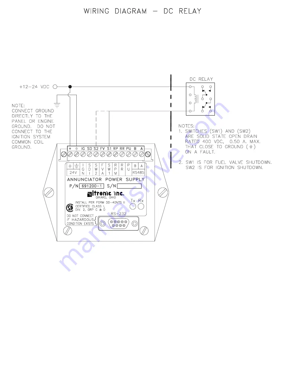 Altronic DD-40NTS-O Installation Instructions Manual Download Page 22