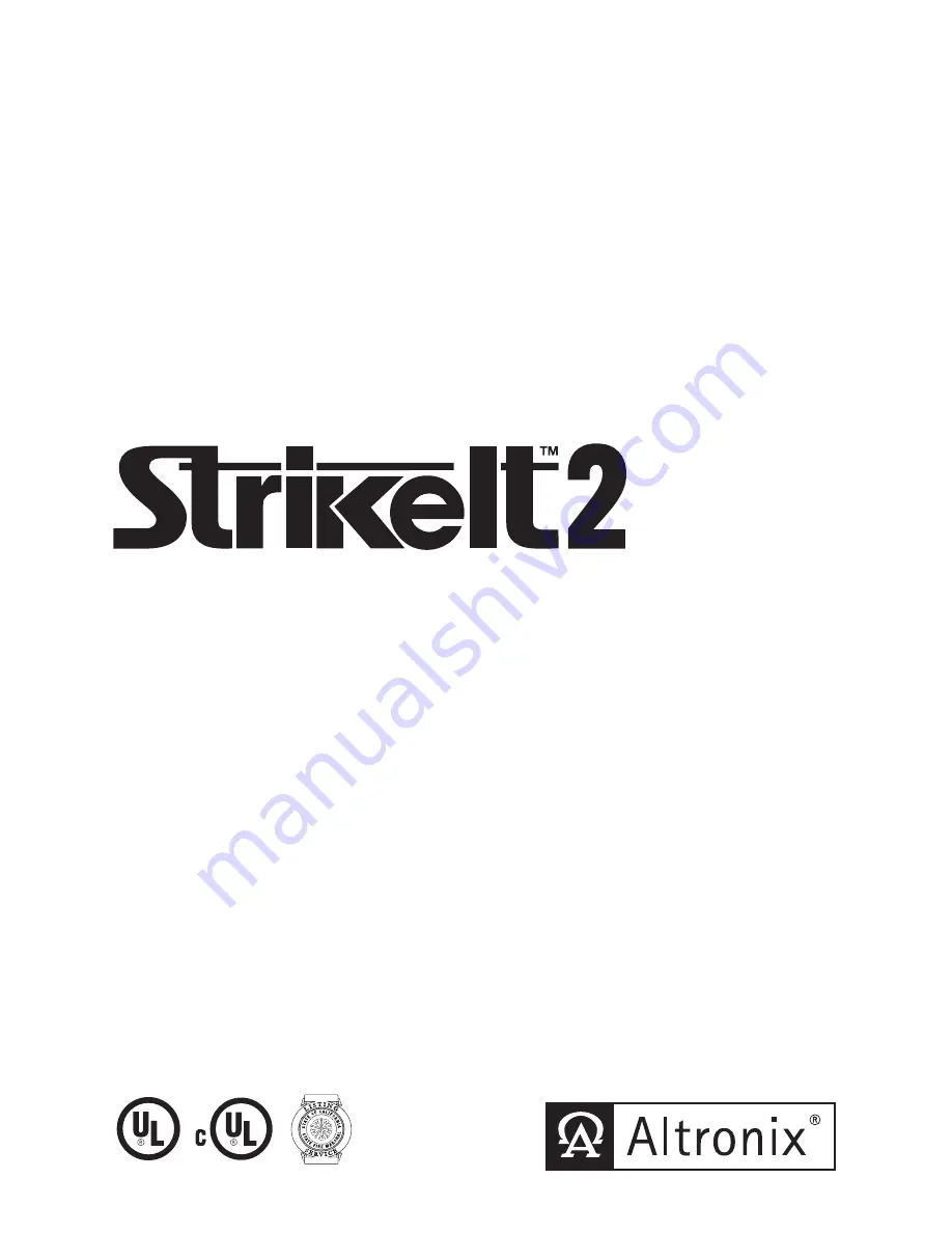 Altronix STRIKEIT2 Скачать руководство пользователя страница 1