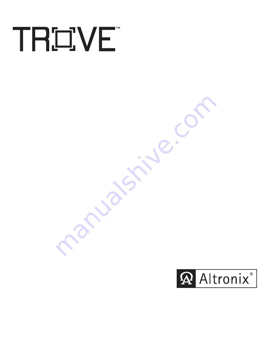 Altronix TROVE Mercury Series T3MK75F16 Installation Manual Download Page 1