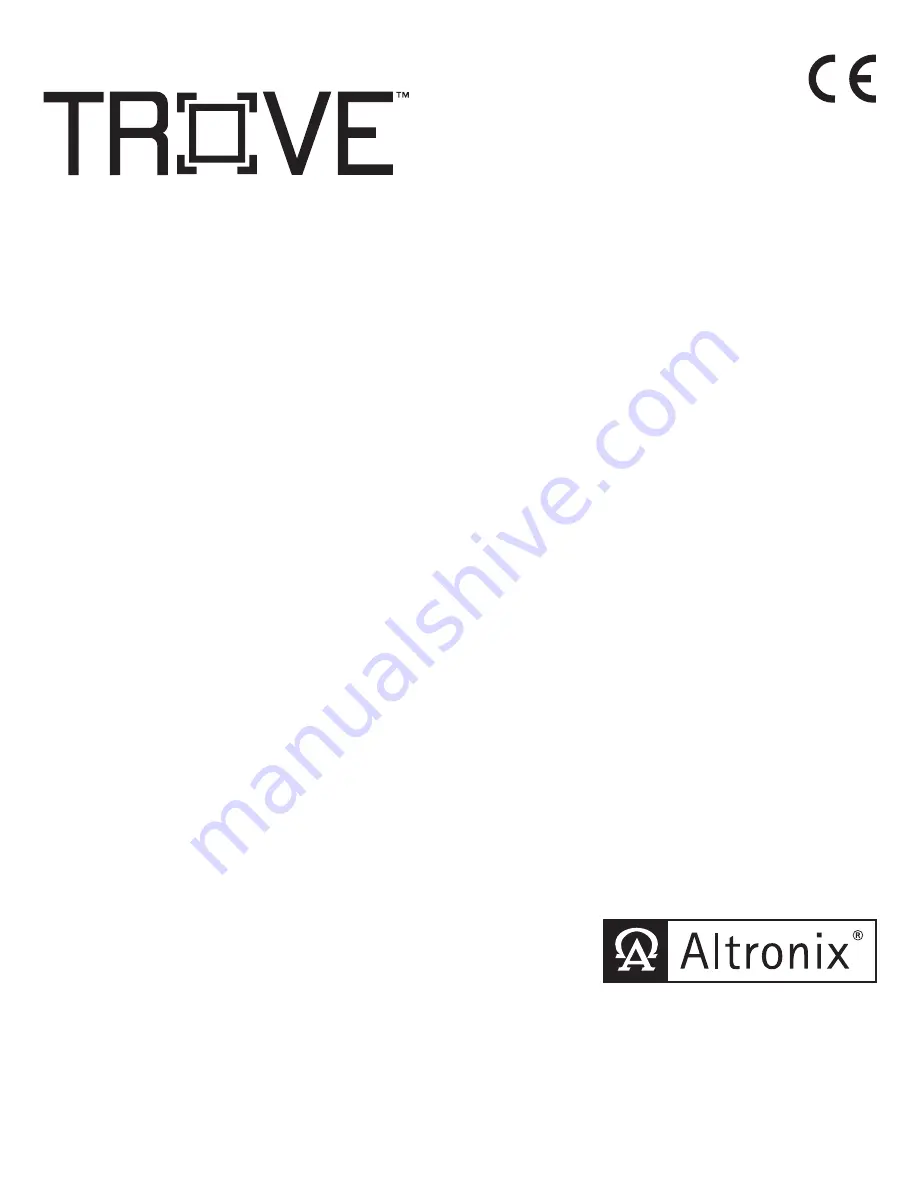 Altronix Trove T2KK3F8 Скачать руководство пользователя страница 1