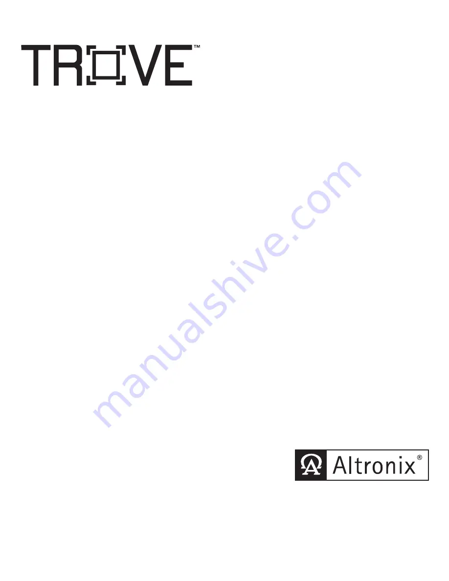 Altronix Trove2Z2 Installation Manual Download Page 1