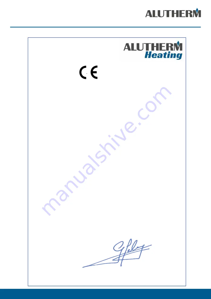 Alutherm heating A 170 Installation, User And Service Manual Download Page 58