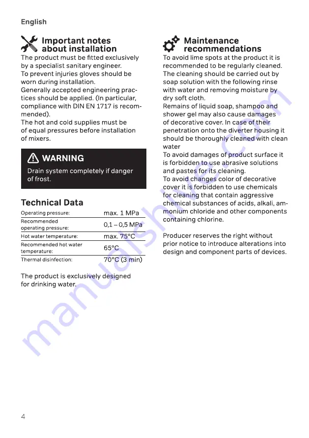 AM.PM LIKE X-JOY S F8005000 Manual Download Page 4