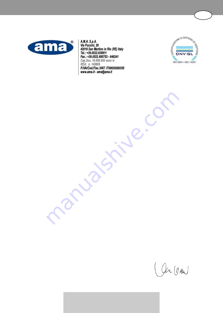 AMA AG5 HT 60R Owner'S Manual Download Page 11