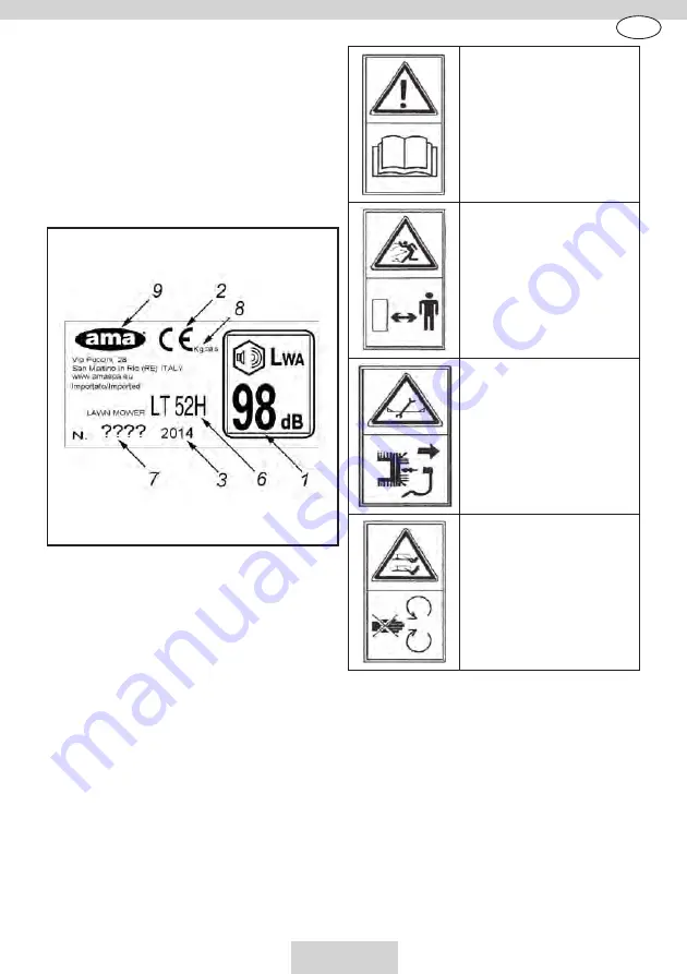 AMA Rasaerba Operating Instructions Manual Download Page 12